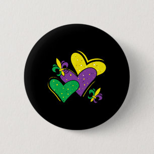 Mardi Gras Hearts Outfit Frauen Mädchen Kinder Kle Button