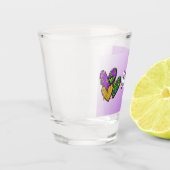 Mardi Gras Hearts Schnapsglas (Links)