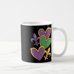 Mardi Gras Hearts Women Girls Kinder Kleinkind Kaffeetasse