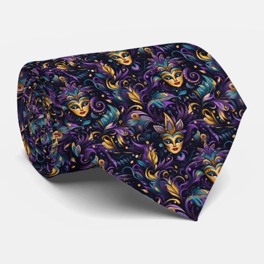 Mardi Gras Herren Krawatte (Gerollt)
