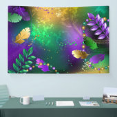 Mardi-Gras-Hintergrund mit Perlen Banner (Messe)