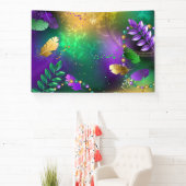 Mardi-Gras-Hintergrund mit Perlen Banner (InSitu)