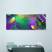 Mardi-Gras-Hintergrund mit Perlen Banner (Messeveranstaltung)