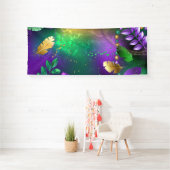 Mardi-Gras-Hintergrund mit Perlen Banner (Insitu)