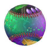 Mardi-Gras-Hintergrund mit Perlen Baseball (Rückseite)
