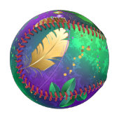 Mardi-Gras-Hintergrund mit Perlen Baseball (Vorderseite Links)