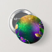 Mardi-Gras-Hintergrund mit Perlen Button (Vorne & Hinten)