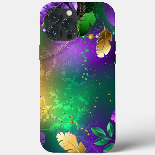 Mardi-Gras-Hintergrund mit Perlen Case-Mate iPhone Hülle (Rückseite)