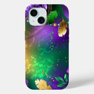Mardi-Gras-Hintergrund mit Perlen Case-Mate iPhone Hülle