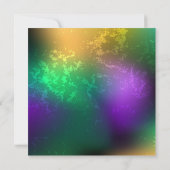 Mardi-Gras-Hintergrund mit Perlen Einladung (Rückseite)