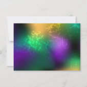 Mardi-Gras-Hintergrund mit Perlen Einladung (Rückseite)