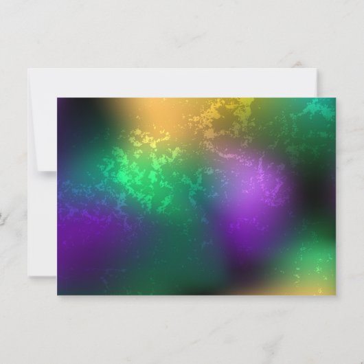 Mardi-Gras-Hintergrund mit Perlen Einladung (Rückseite)