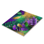 Mardi-Gras-Hintergrund mit Perlen Fliese (Seite)