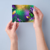 Mardi-Gras-Hintergrund mit Perlen Flyer (Gruppe)