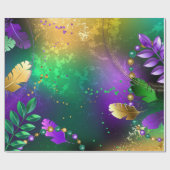 Mardi-Gras-Hintergrund mit Perlen Geschenkpapier (Flach)