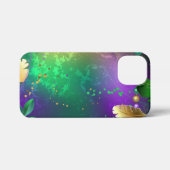 Mardi-Gras-Hintergrund mit Perlen iPhone Hülle (Rückseite (Horizontal))