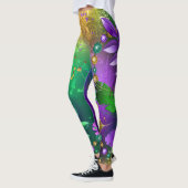 Mardi-Gras-Hintergrund mit Perlen Leggings (Links)