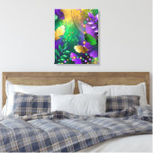 Mardi-Gras-Hintergrund mit Perlen Leinwanddruck (Insitu (Schlafzimmer))