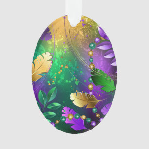 Mardi-Gras-Hintergrund mit Perlen Ornament