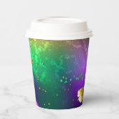 Mardi-Gras-Hintergrund mit Perlen Pappbecher (Links)