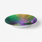 Mardi-Gras-Hintergrund mit Perlen Pappteller (Gewinkelt)