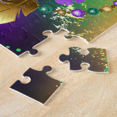 Mardi-Gras-Hintergrund mit Perlen Puzzle (Seite)