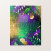 Mardi-Gras-Hintergrund mit Perlen Puzzle (Vertikal)