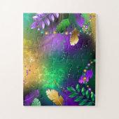 Mardi-Gras-Hintergrund mit Perlen Puzzle (Vertikal)