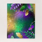 Mardi-Gras-Hintergrund mit Perlen Puzzle (Vertikal)