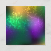 Mardi-Gras-Hintergrund mit Perlen Quadratische Visitenkarte (Rückseite)