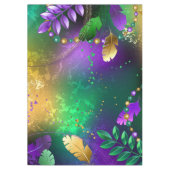 Mardi-Gras-Hintergrund mit Perlen Tischdecke (Vorderseite)