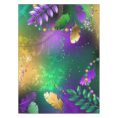 Mardi-Gras-Hintergrund mit Perlen Tischdecke (Vorderseite)