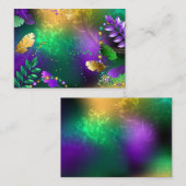 Mardi-Gras-Hintergrund mit Perlen Treuekarte (Vorne/Hinten)