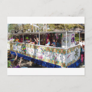 Mardi Gras Hippie Float Postkarte