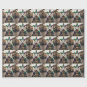 Mardi Gras-Hund-Narrenkostüm Geschenkpapier (Flach)