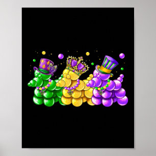 Mardi Gras Hunde Karneval Party Frauen Poster