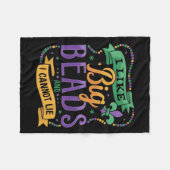 Mardi Gras I Like Big Beads And I Cannot Lie Funny Fleecedecke (Vorderseite (Horizontal))