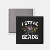 Mardi Gras I Steal Beads Ninja Kindermädchen Kinde Magnet (Vorderseite/Rückseite)