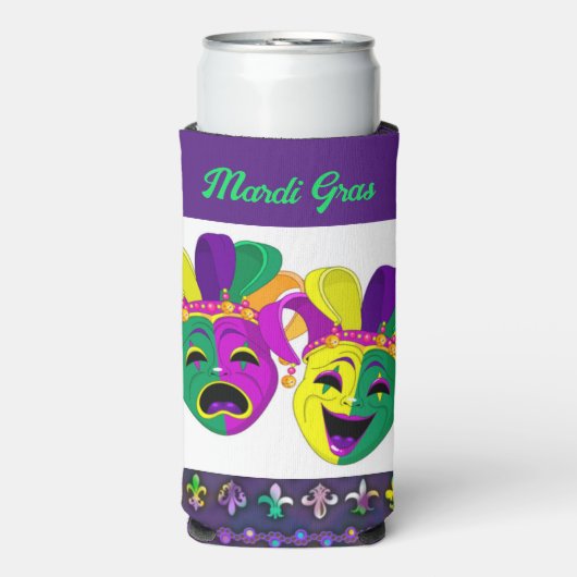 Mardi Gras Ich bin für das Party groß hier Selters Dosenkühler (Seltzer Vorderseite)