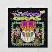 Mardi Gras - Ihre königliche Einladung (Vorne/Hinten)