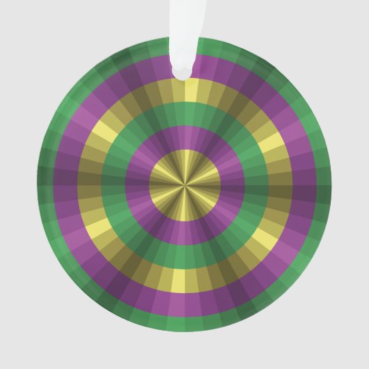 Mardi Gras Illusion Akrylisches Ornament (Vorderseite)