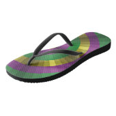 Mardi Gras Illusion Flip Flops Badesandalen (Schrägansicht)