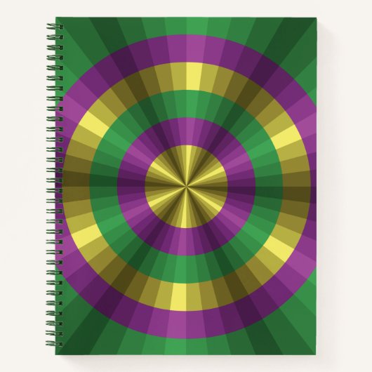 Mardi Gras Illusion Spiral Notebook Notizbuch (Vorderseite)