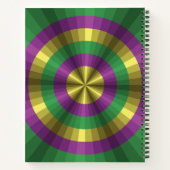 Mardi Gras Illusion Spiral Notebook Notizbuch (Rückseite)