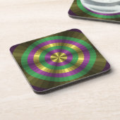 Mardi Gras Illusion Square Untersetzer (Linke Seite)