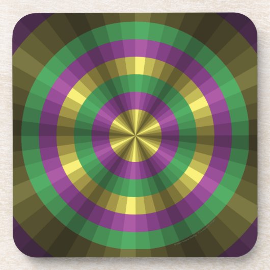 Mardi Gras Illusion Square Untersetzer (Vorderseite)