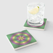 Mardi Gras Illusion Stone Untersetzer (Seitenansicht)