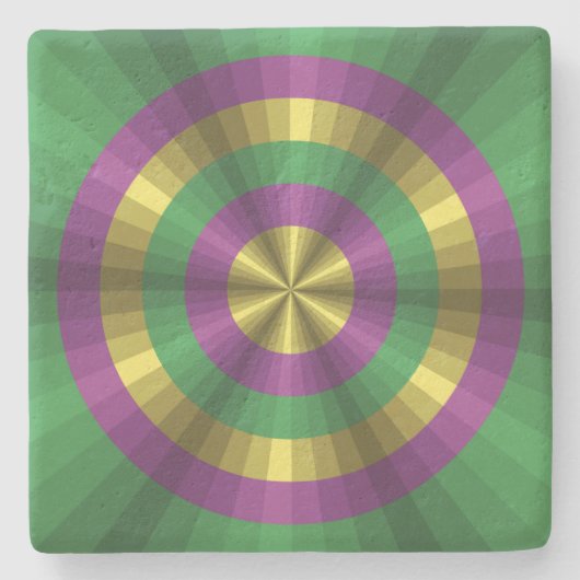 Mardi Gras Illusion Stone Untersetzer (Vorderseite)