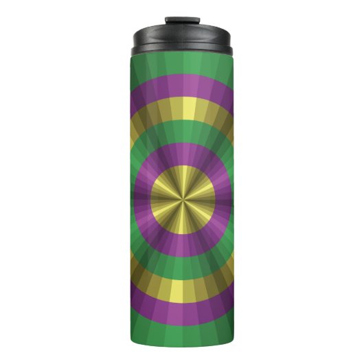 Mardi Gras Illusion Thermal Tumbler Thermosbecher (Vorderseite)