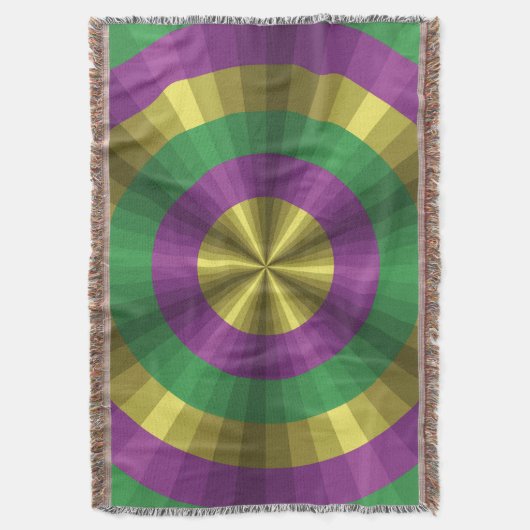 Mardi Gras Illusion Throw Blanket Decke (Vorderseite Vertikal)